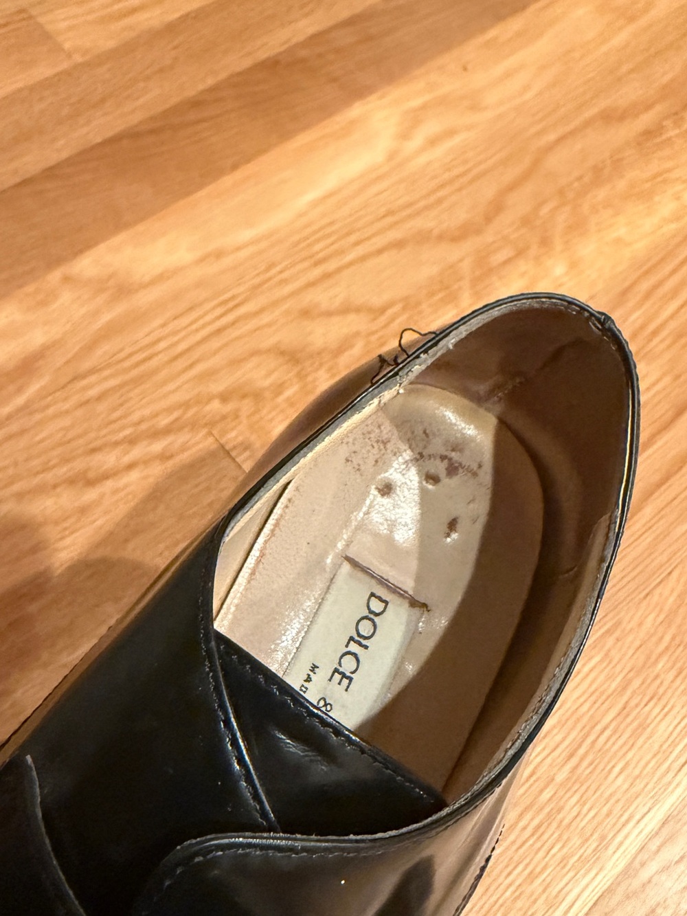 Dolce & Gabbana Black Leather Single Monk Strap Dress Shoes - Picture 6 of 9